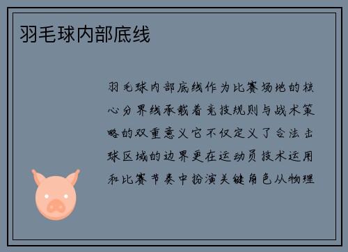 羽毛球内部底线